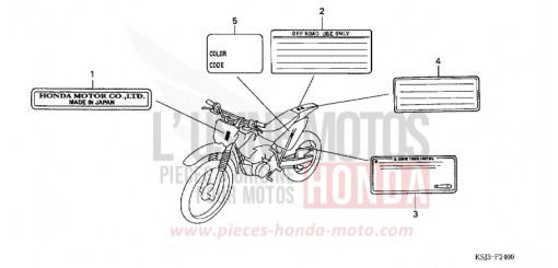CAUTION LABEL CRF100F4 de 2004